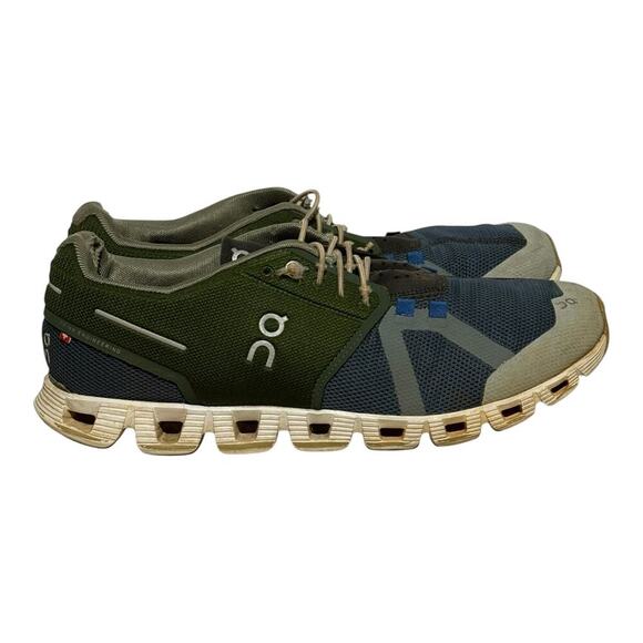 On Cloud Running Shoes Green Blue Gray Men's Size 8,5 Lightweight Trainers - Picture 1 of 8